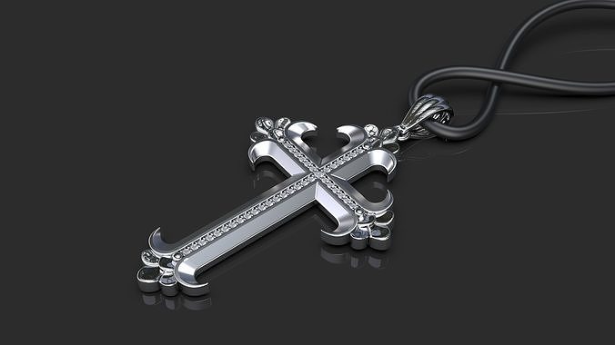 Cross pendant jewelry 3D print model
