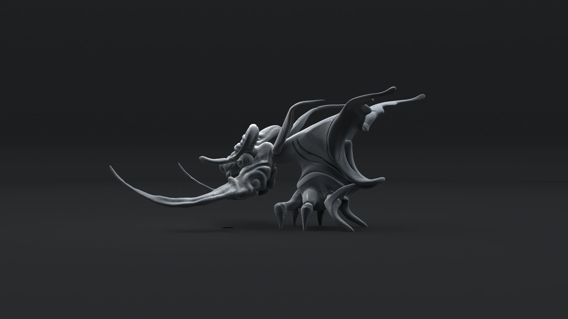 Monster insect 3D print model_4
