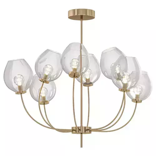 Minimalist glass chandelier