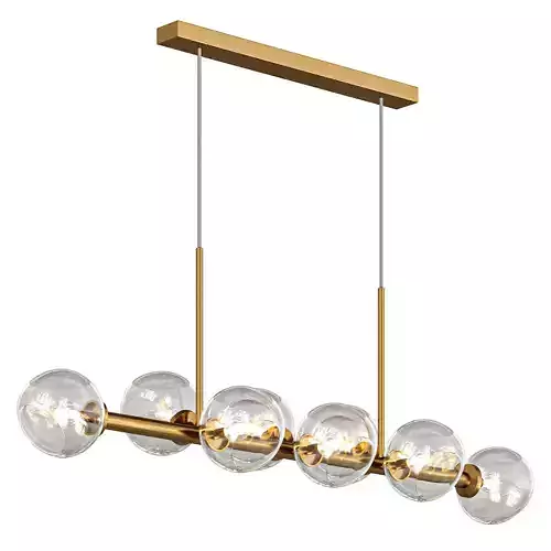 Chandelier Staggered Glass Chandelier 8 