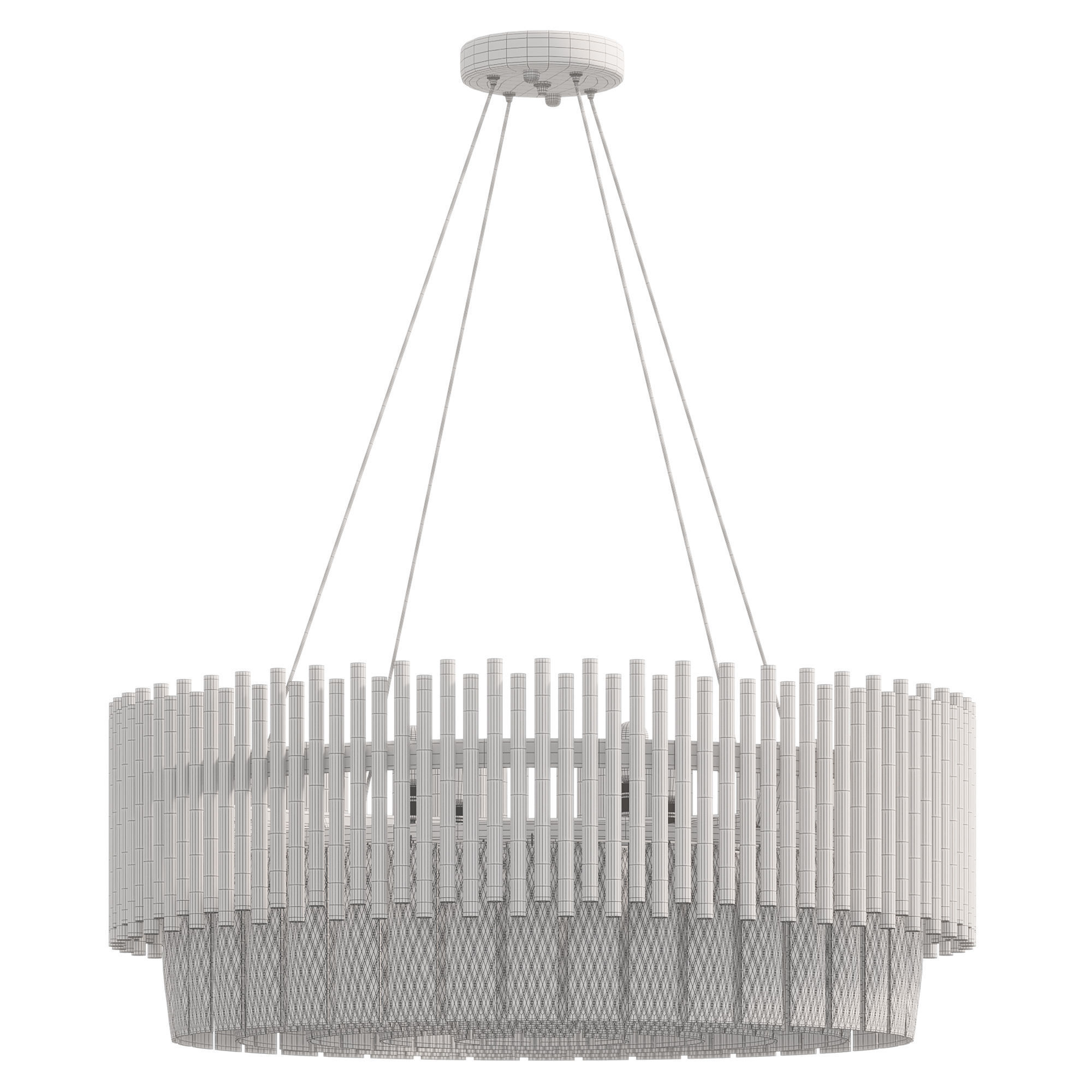 Postmodern glass chandelier 3D model_2
