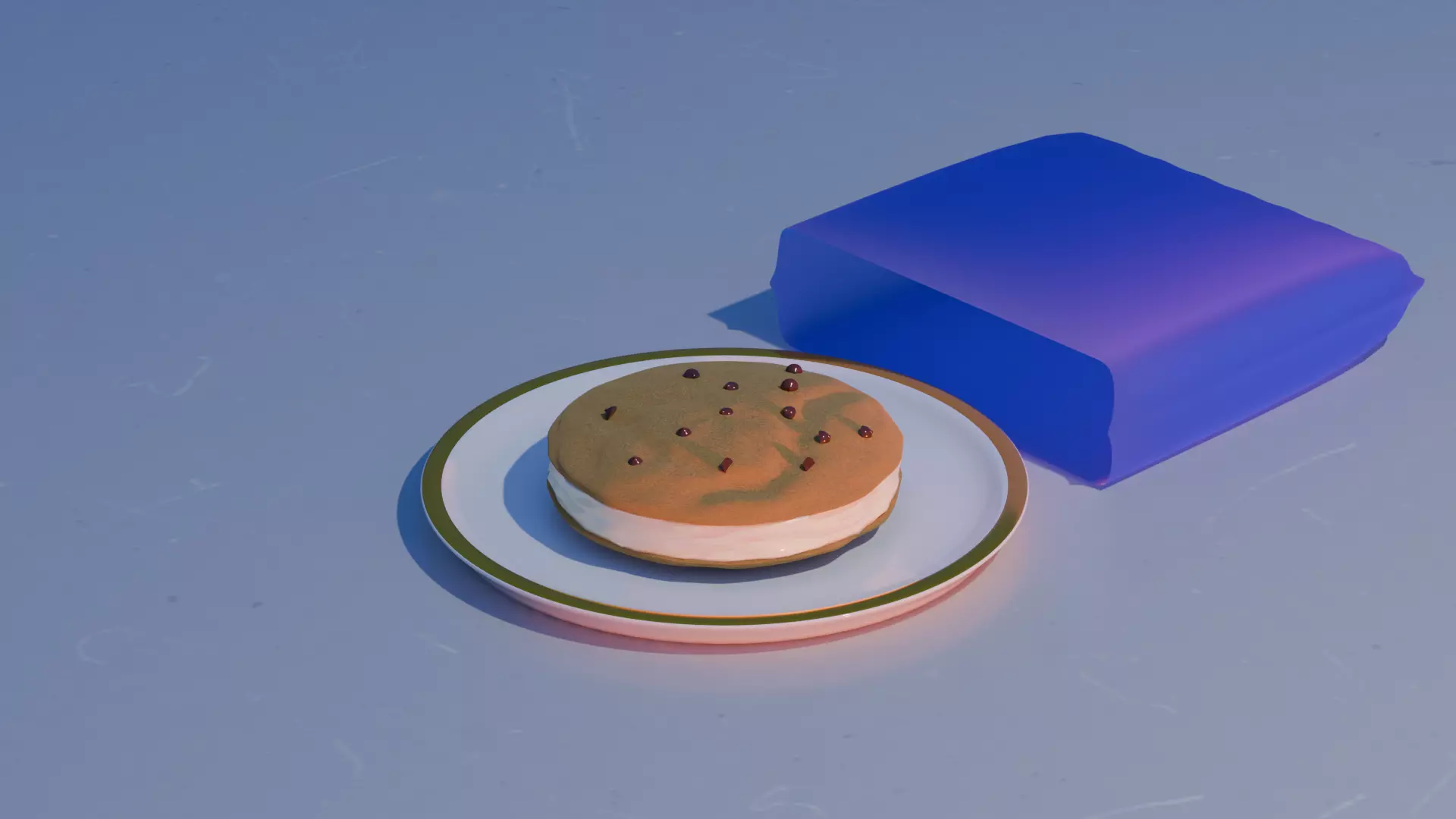 Ice cream cookie 3D model_0