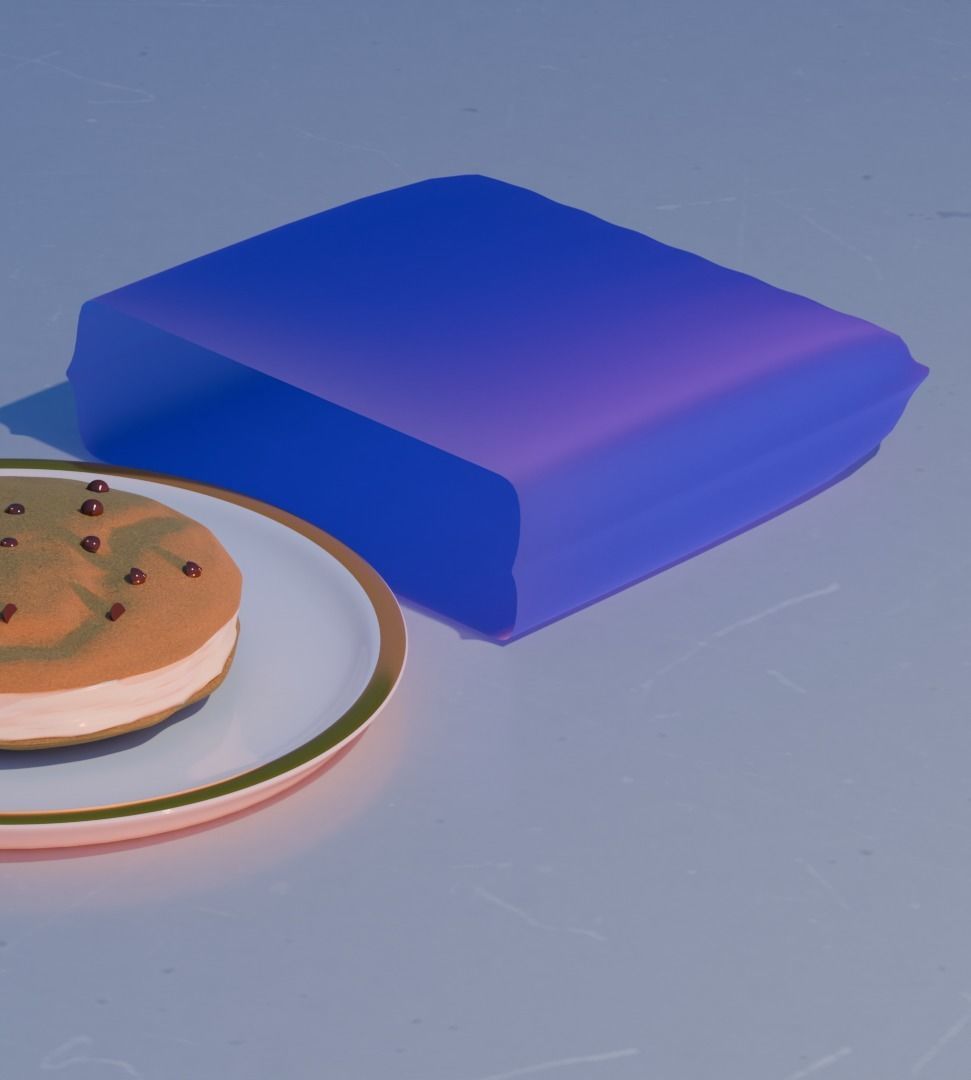 Ice cream cookie 3D model_3