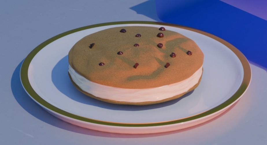 Ice cream cookie 3D model_2