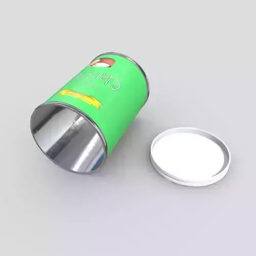 Potato Chips Tube 4 Open Low-poly 3D model