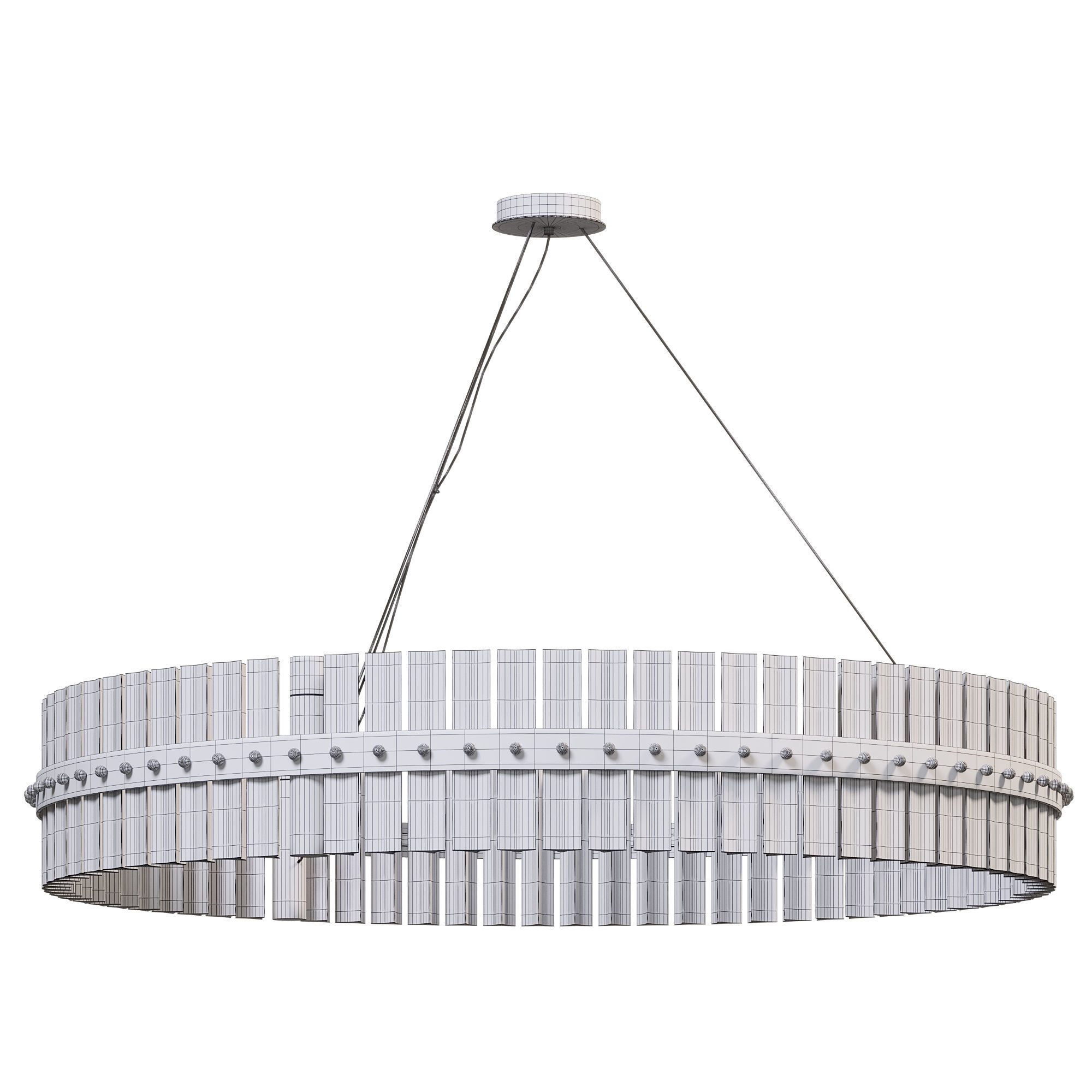  Designer LED chandelier with string suspension NOVEL  3D model_2