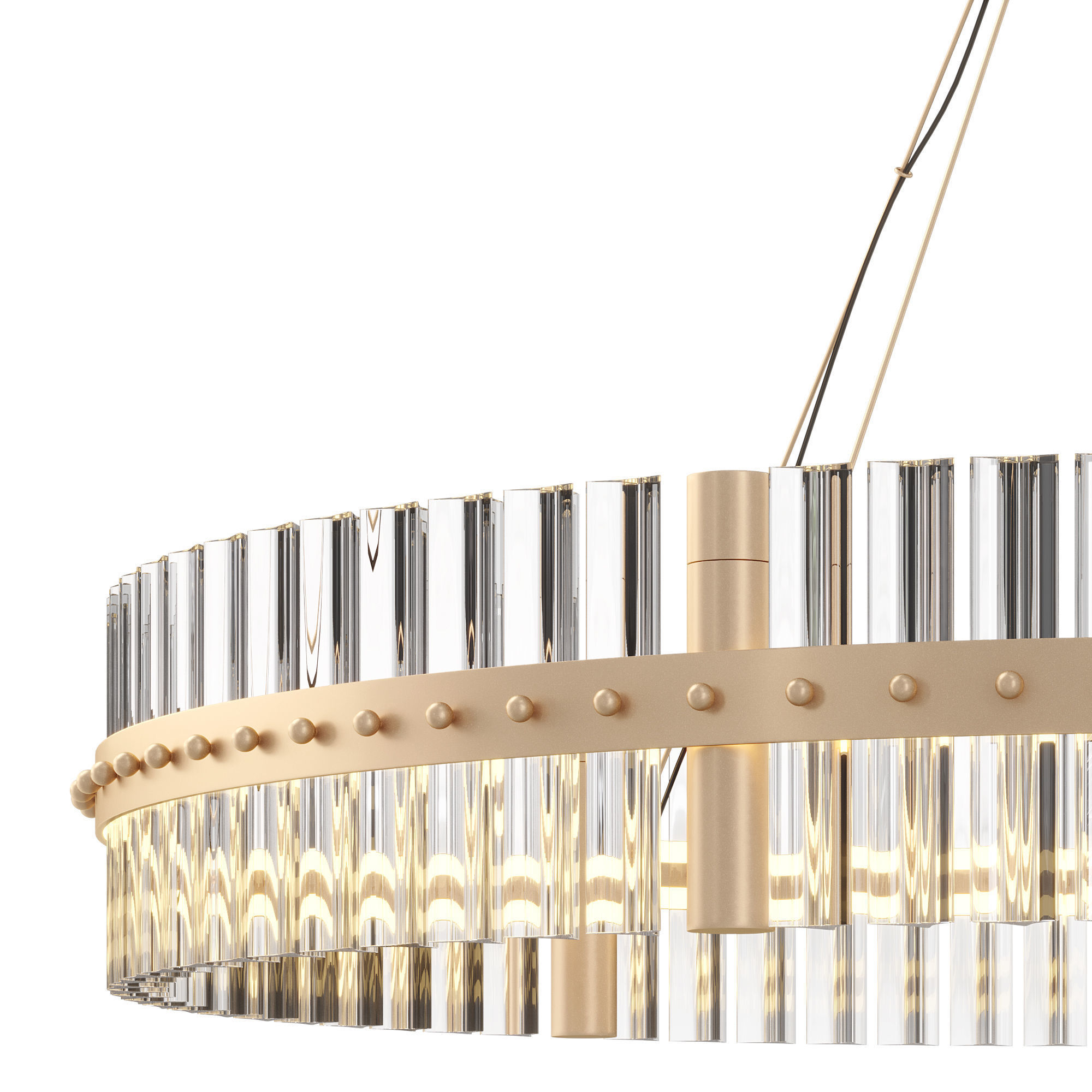  Designer LED chandelier with string suspension NOVEL  3D model_1