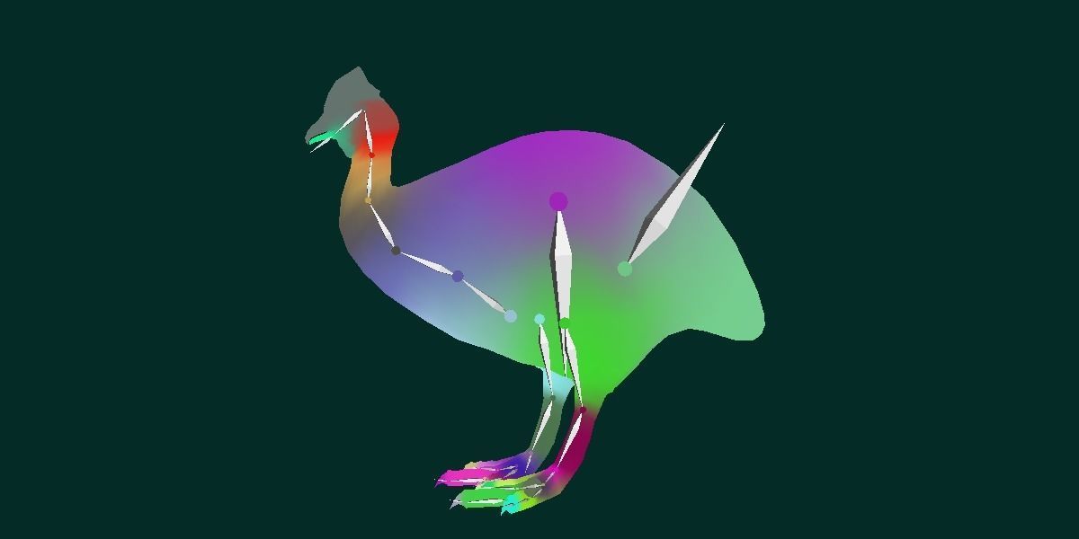 Australian Cassowary Bird  Low-poly 3D model_19