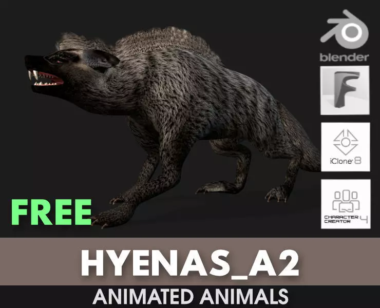 Hyenas A2 Free 3D model