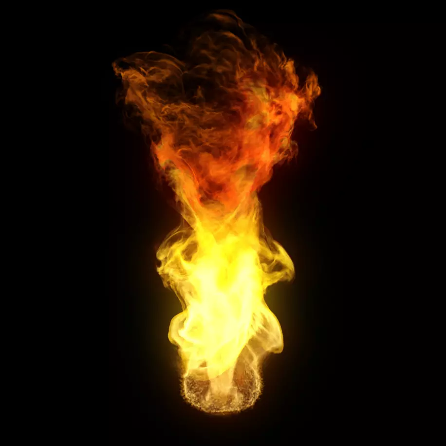 Pillar flame fire burning fire tornado wall of fire blast  3D model_0
