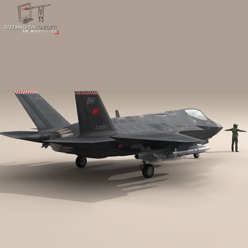 F35A - Turkey Air Force 3D model_7