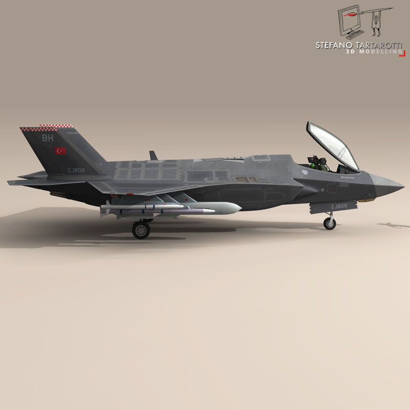 F35A - Turkey Air Force 3D model_10