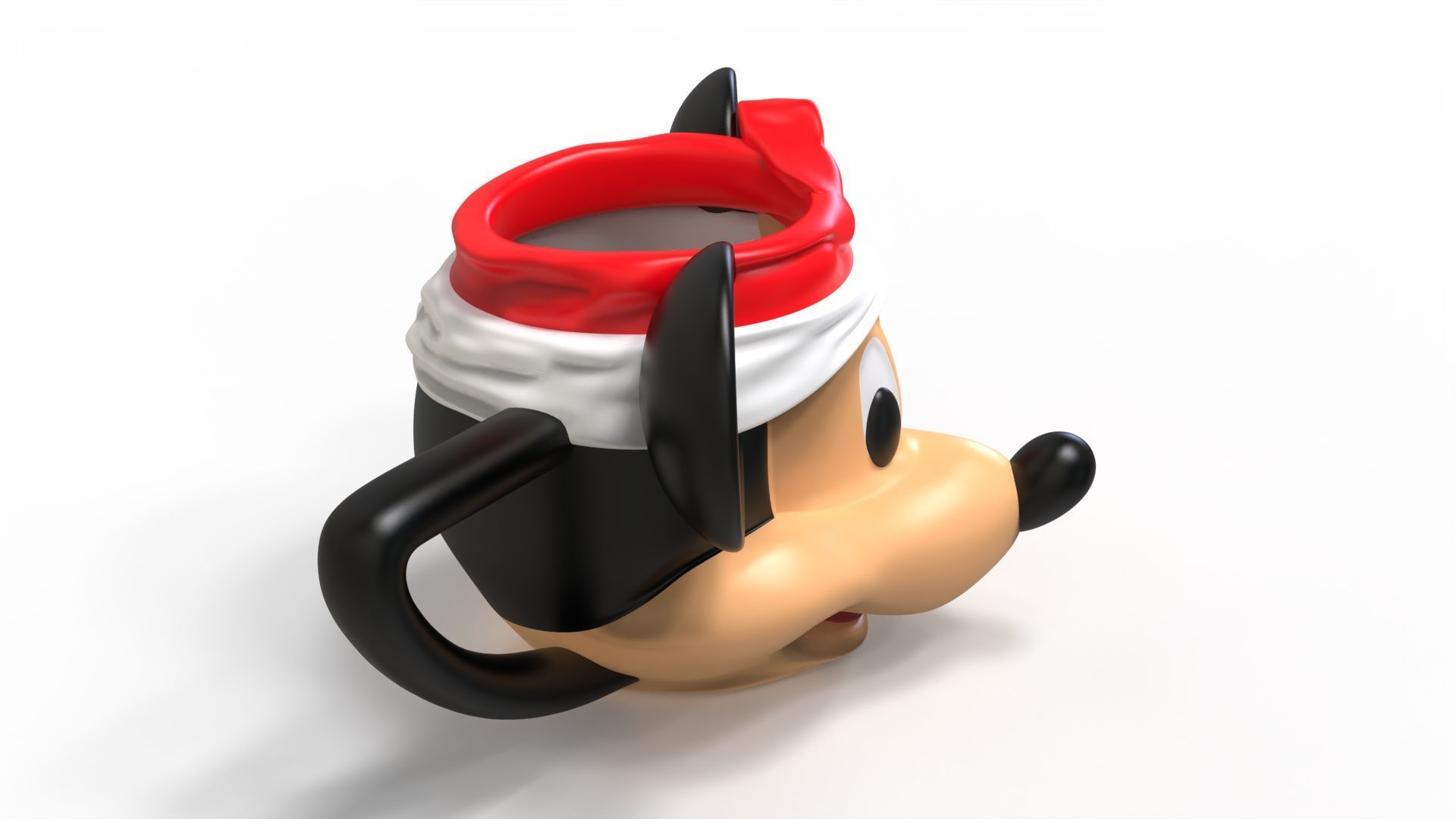 MICKEY MOUSE MUG SANTA HAT and Pencil Holder 3D print model_14