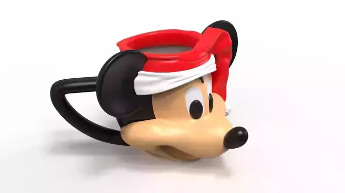MICKEY MOUSE MUG SANTA HAT and Pencil Holder 3D print model MICKEY MOUSE MUG SANTA HAT and Pencil Holder 3D print model