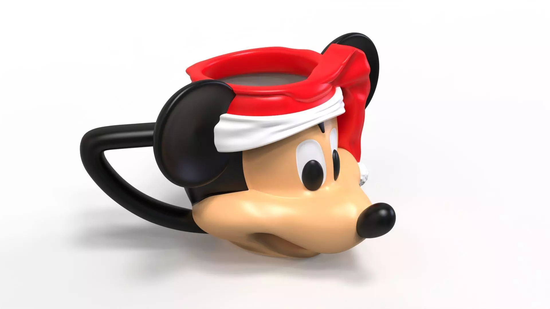 MICKEY MOUSE MUG SANTA HAT and Pencil Holder 3D print model_0