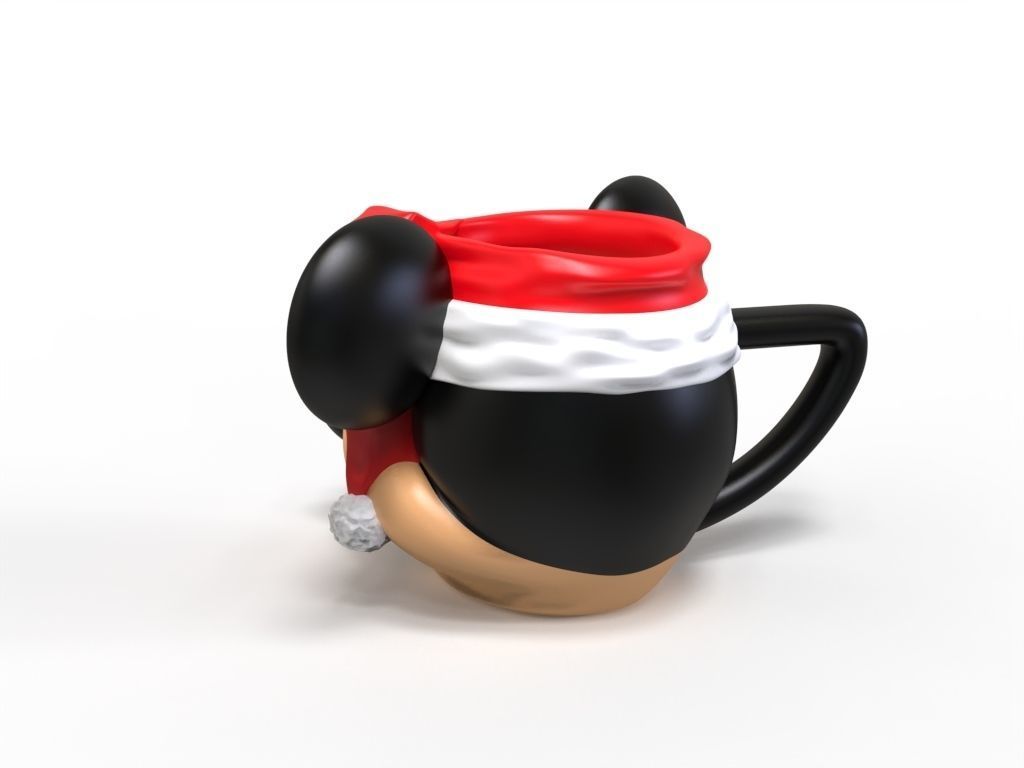 MICKEY MOUSE MUG SANTA HAT and Pencil Holder 3D print model_6