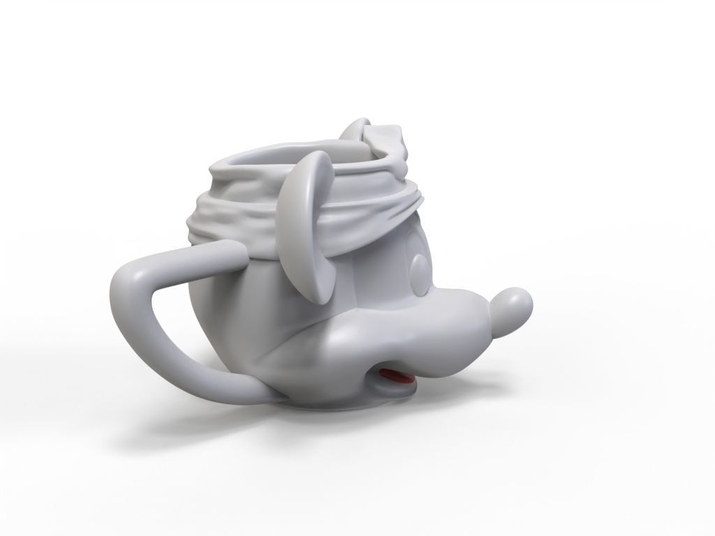 MICKEY MOUSE MUG SANTA HAT and Pencil Holder 3D print model_5