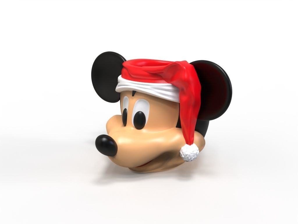 MICKEY MOUSE MUG SANTA HAT and Pencil Holder 3D print model_3