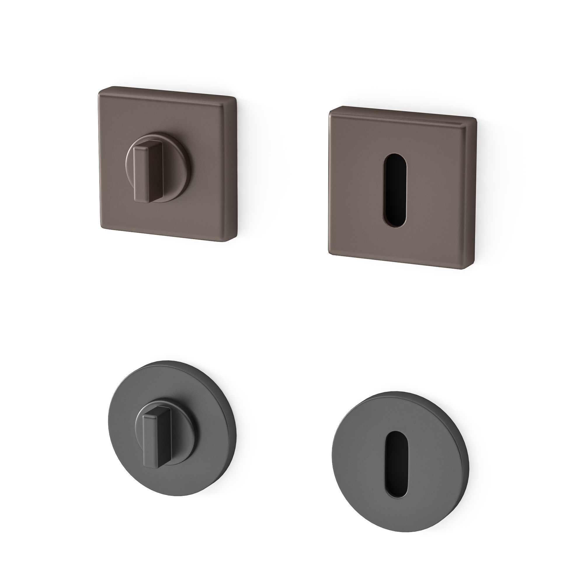 Minimalistic door and handles 3D model_6