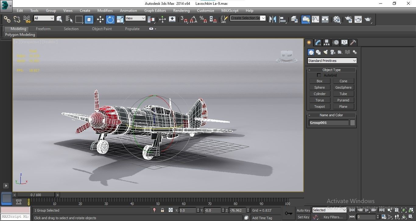 Lavochkin La-9 Low-poly 3D model_24