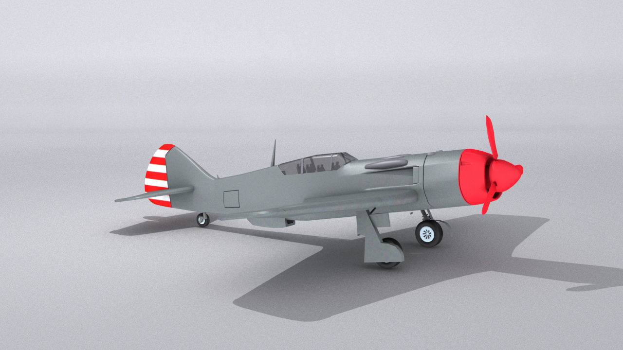 Lavochkin La-9 Low-poly 3D model_17