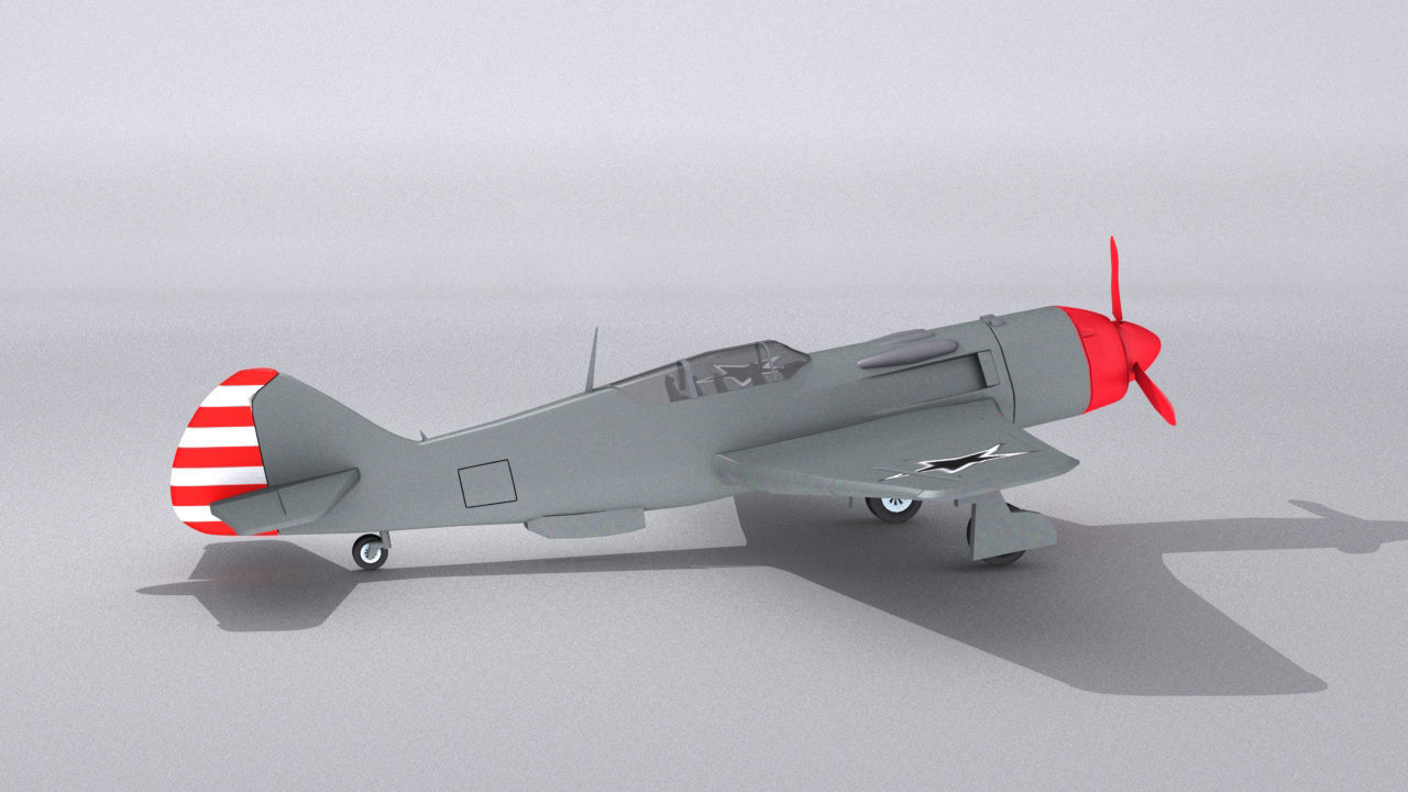 Lavochkin La-9 Low-poly 3D model_15