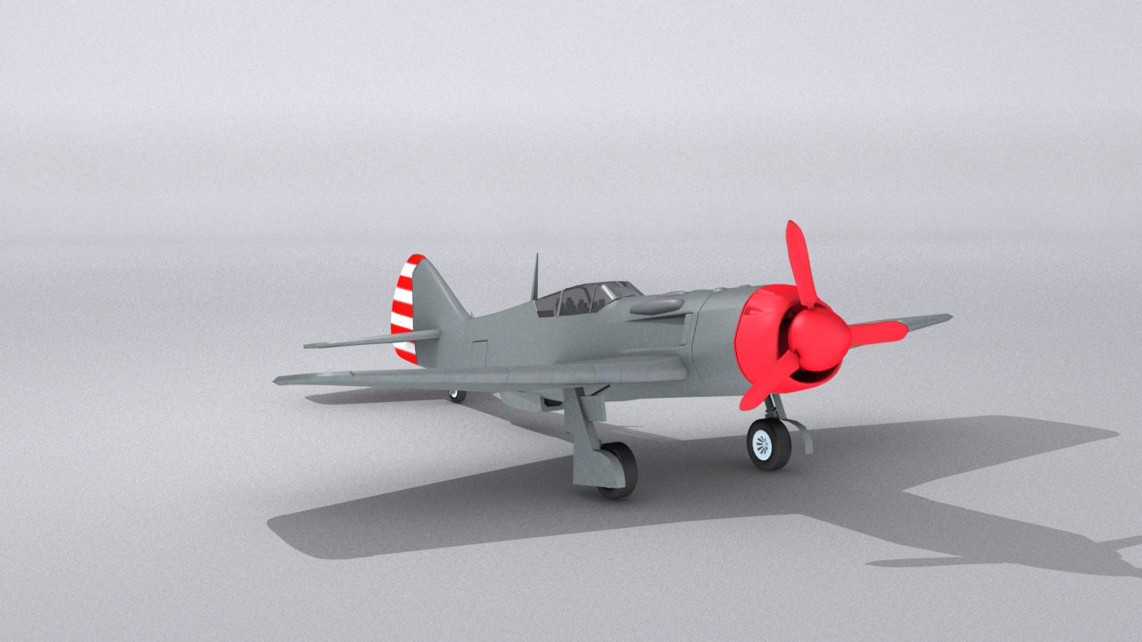 Lavochkin La-9 Low-poly 3D model_18