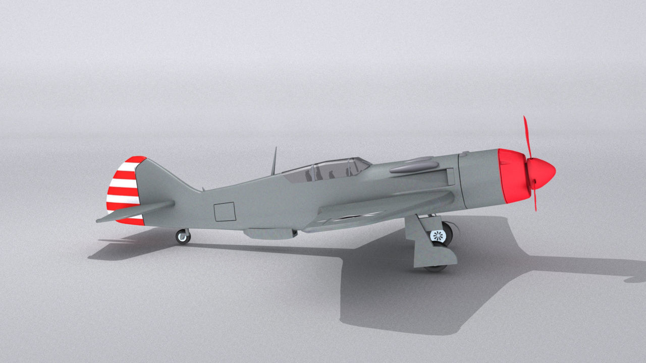Lavochkin La-9 Low-poly 3D model_16