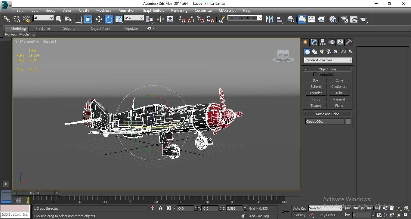 Lavochkin La-9 Low-poly 3D model_23