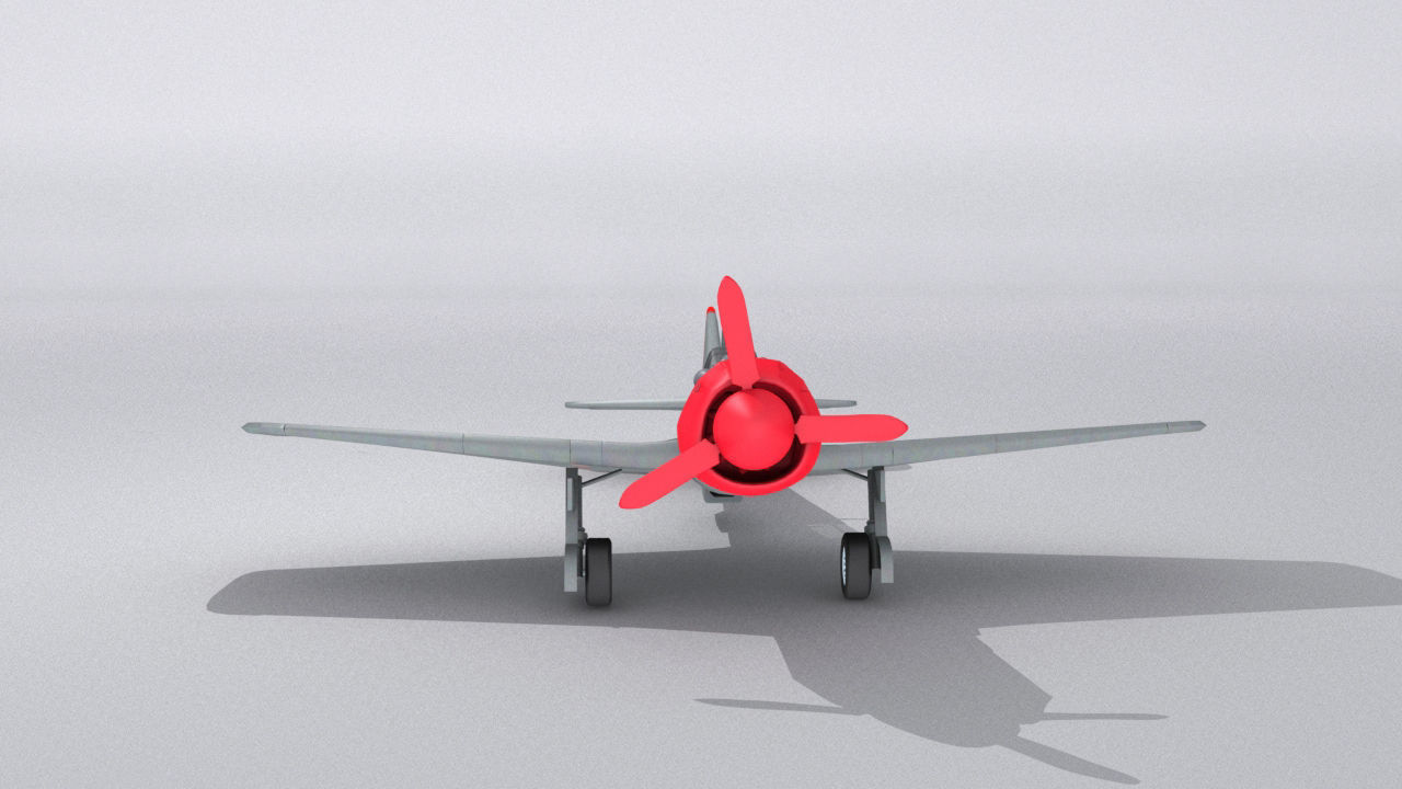 Lavochkin La-9 Low-poly 3D model_19