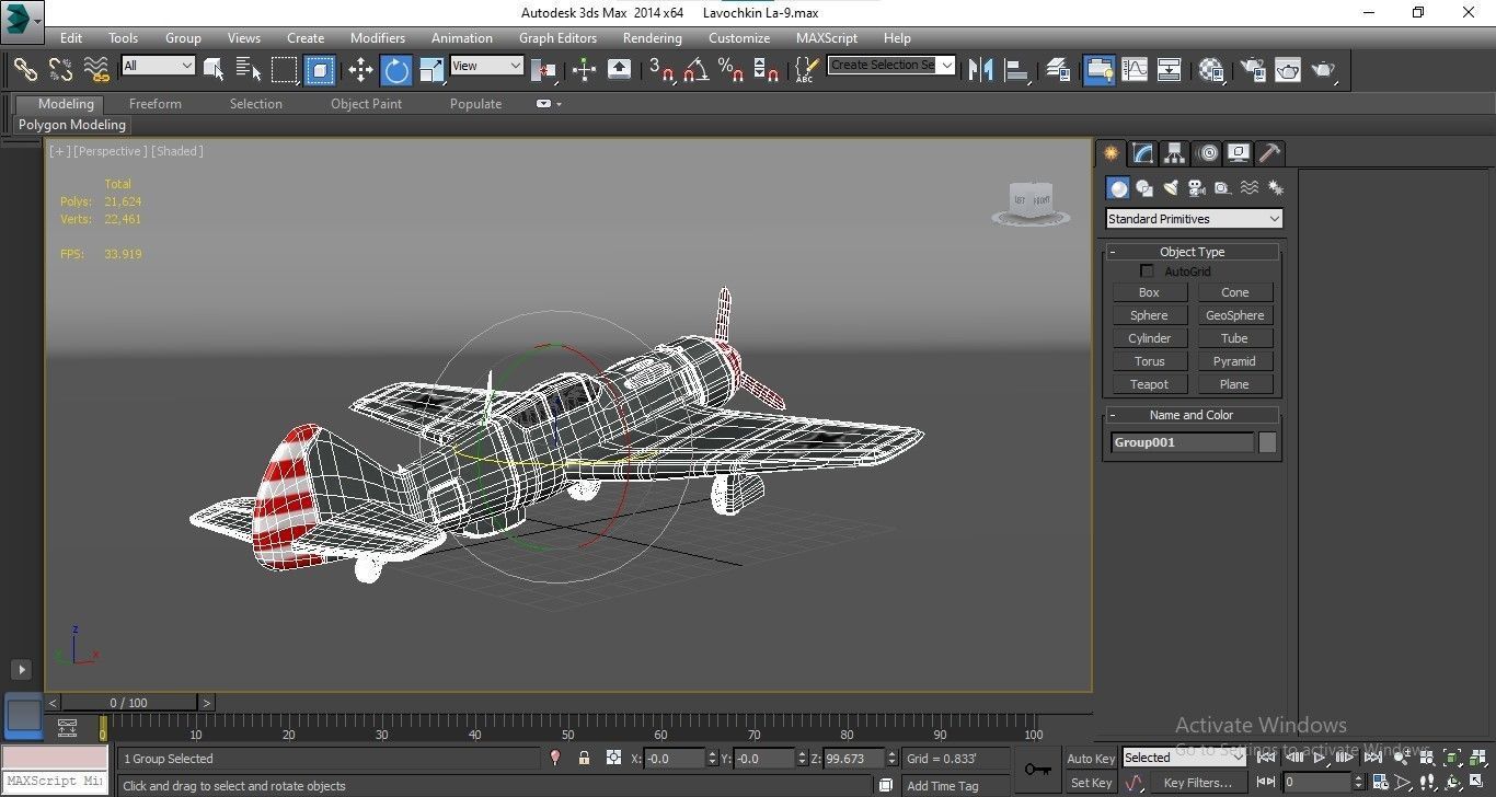 Lavochkin La-9 Low-poly 3D model_22