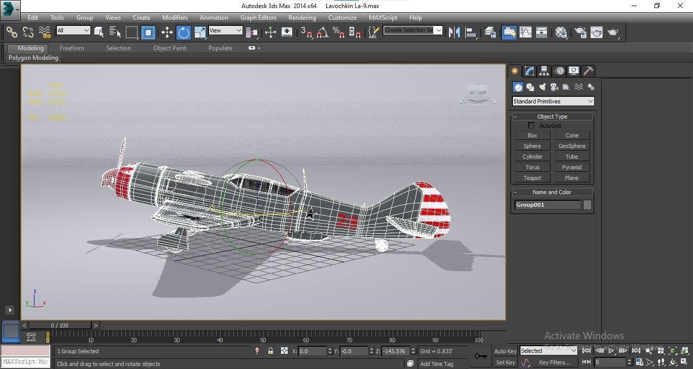 Lavochkin La-9 Low-poly 3D model_25