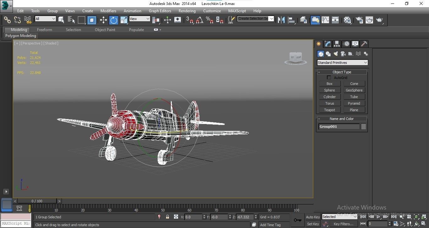 Lavochkin La-9 Low-poly 3D model_20