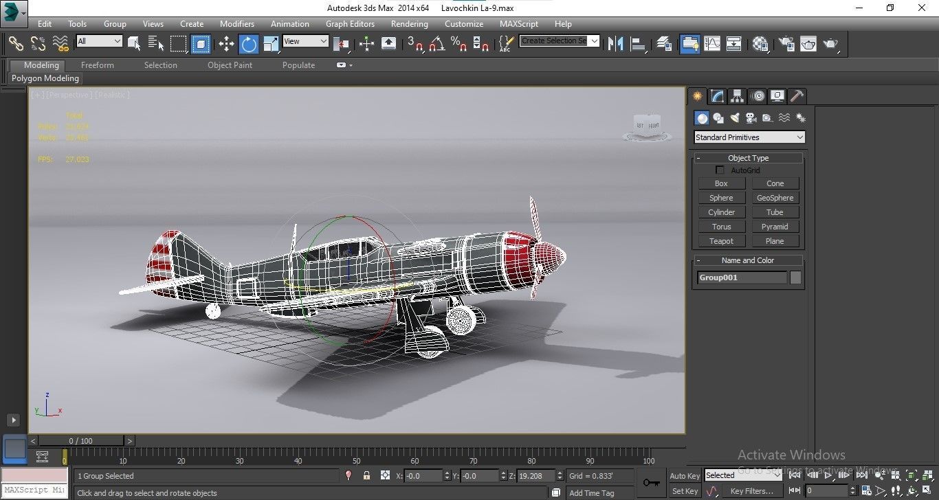 Lavochkin La-9 Low-poly 3D model_26