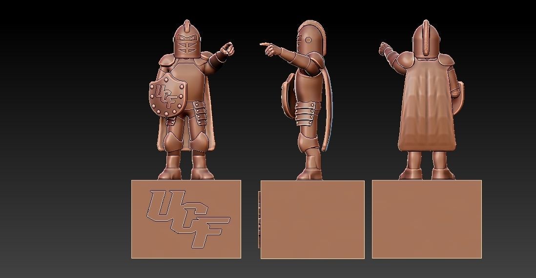 UCF KNIGHTS FOOTBALL MASCOT STATUE - 3D PRINT 3D print model_3