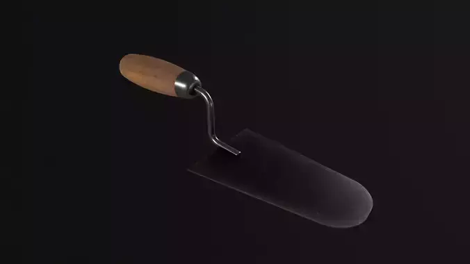 Plaster Trowel Poo Low-poly 3D model