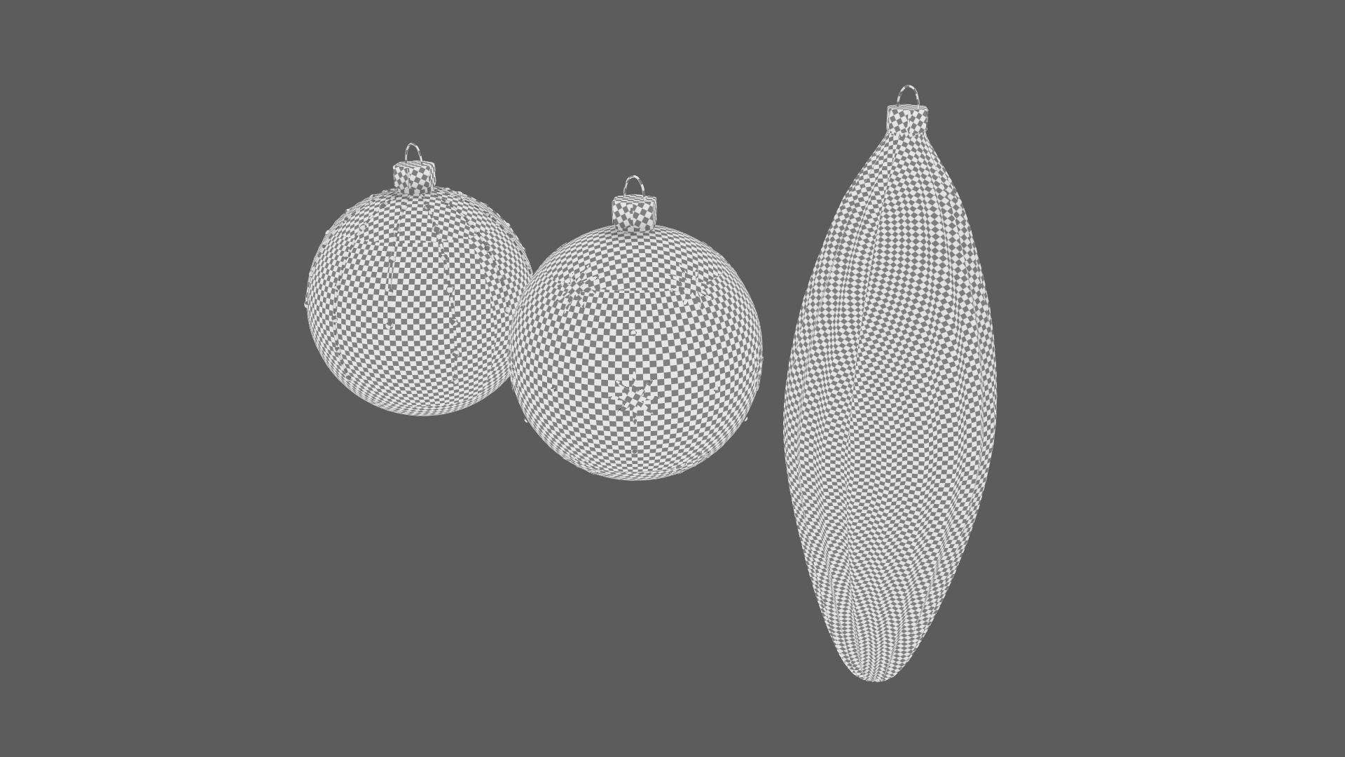 Christmas Tree Ornament Set1 - Red Yellow 3D model_10
