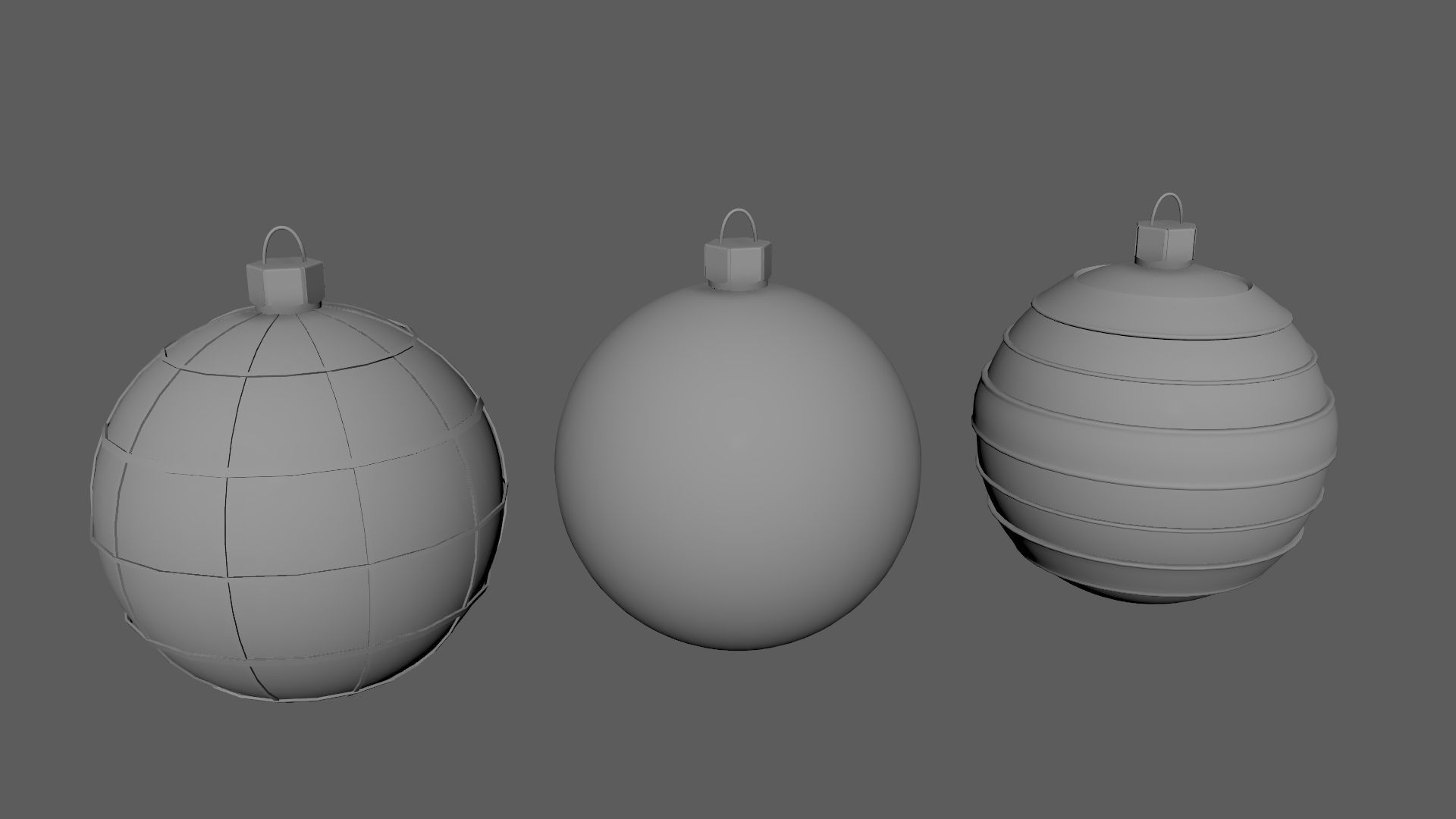 Christmas Tree Ornament Set3 - Red Yellow 3D model_5