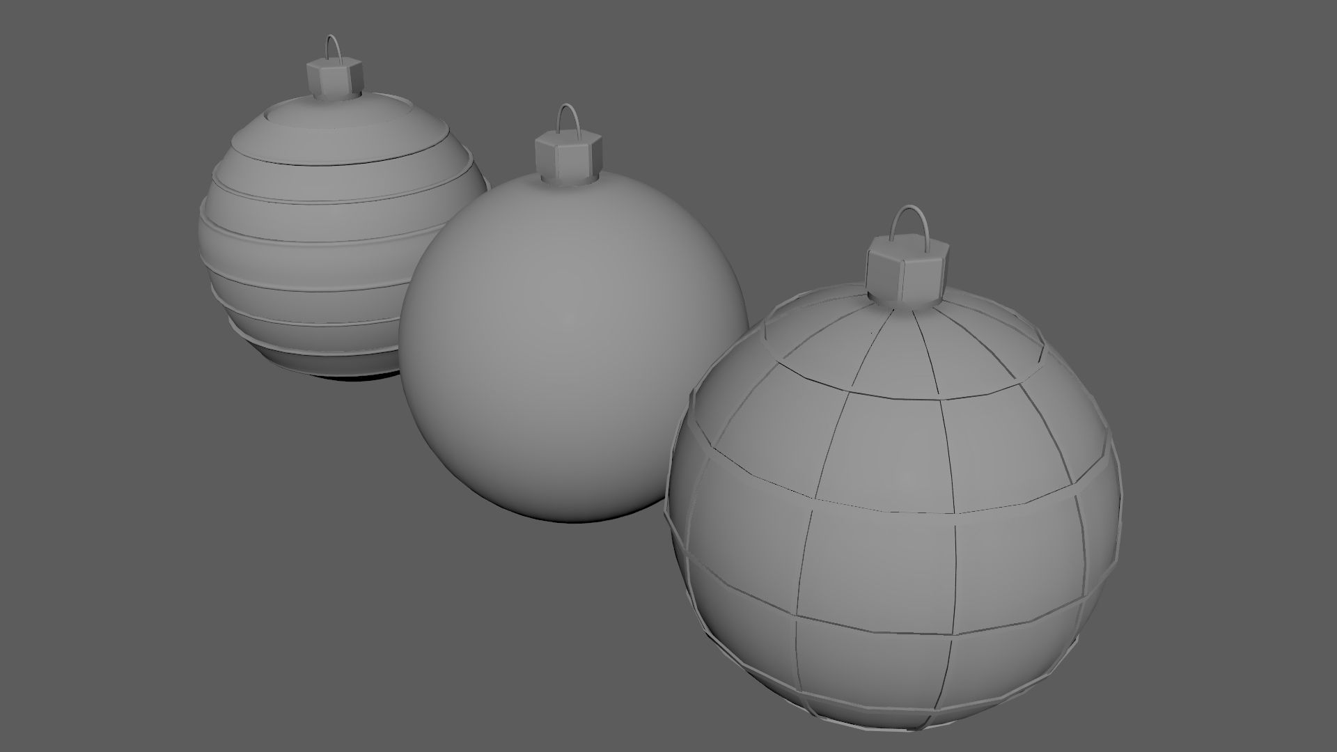 Christmas Tree Ornament Set3 - Red Yellow 3D model_8