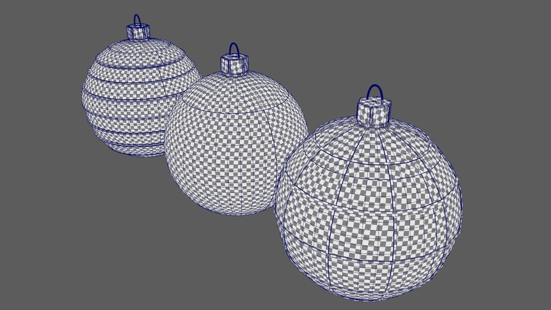 Christmas Tree Ornament Set3 - Red Yellow 3D model_12