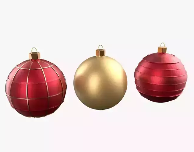 Christmas Tree Ornament Set3 - Red Yellow