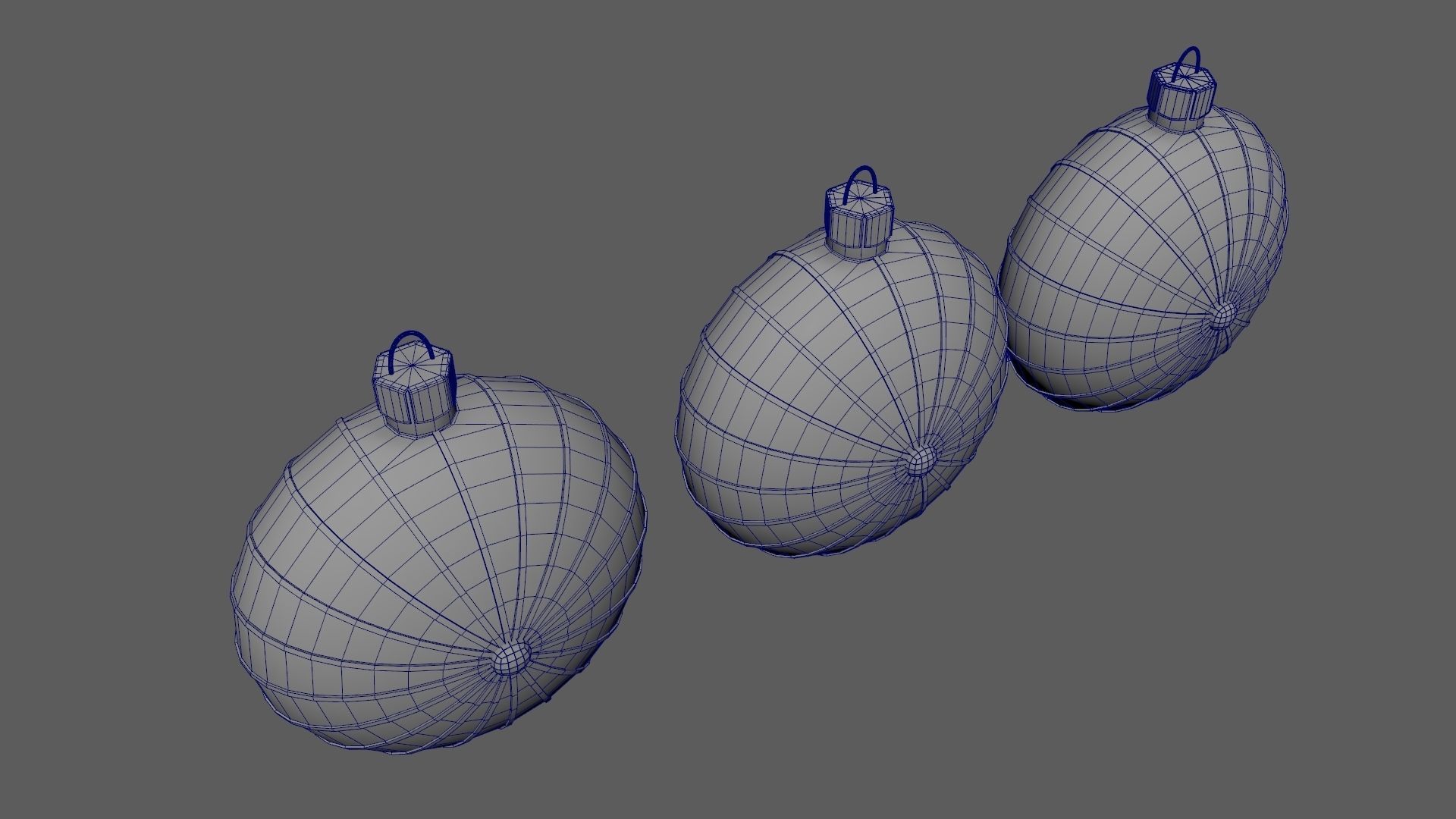 Christmas Tree Ornament Set7 - Red Yellow 3D model_19