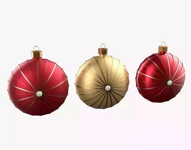 Christmas Tree Ornament Set7 - Red Yellow