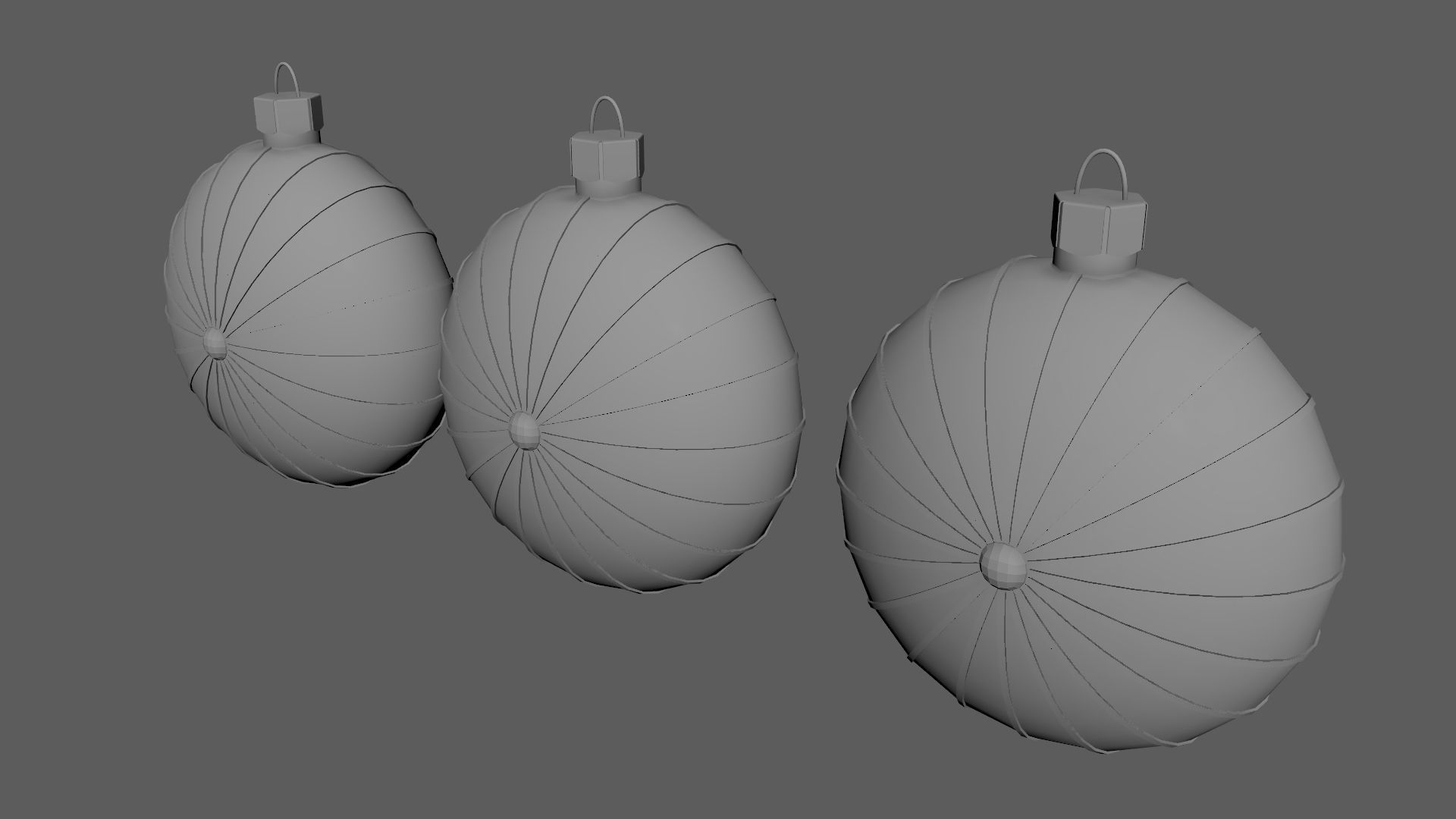 Christmas Tree Ornament Set7 - Red Yellow 3D model_6