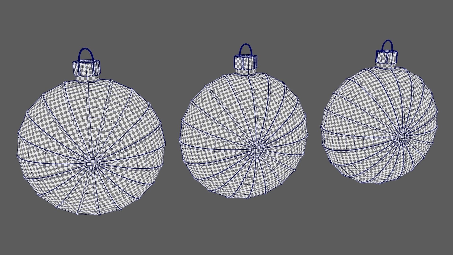 Christmas Tree Ornament Set7 - Red Yellow 3D model_12