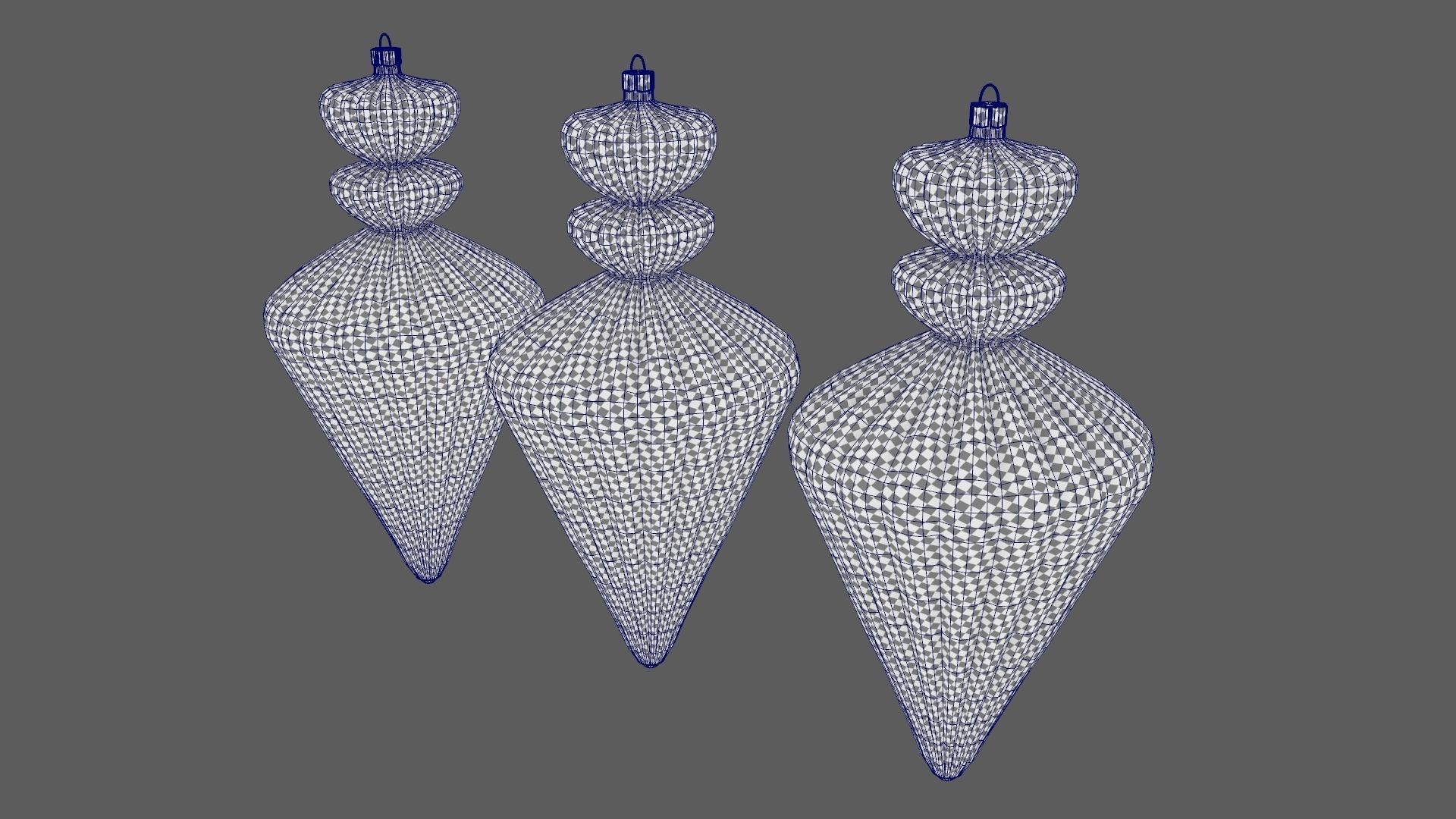 Christmas Tree Ornament Set10 - Red Yellow 3D model_9