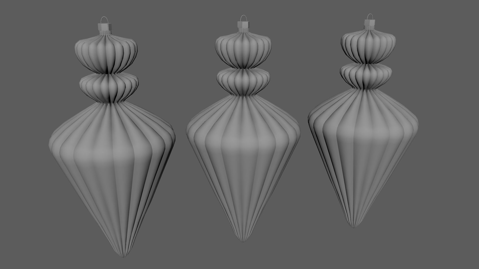 Christmas Tree Ornament Set10 - Red Yellow 3D model_8