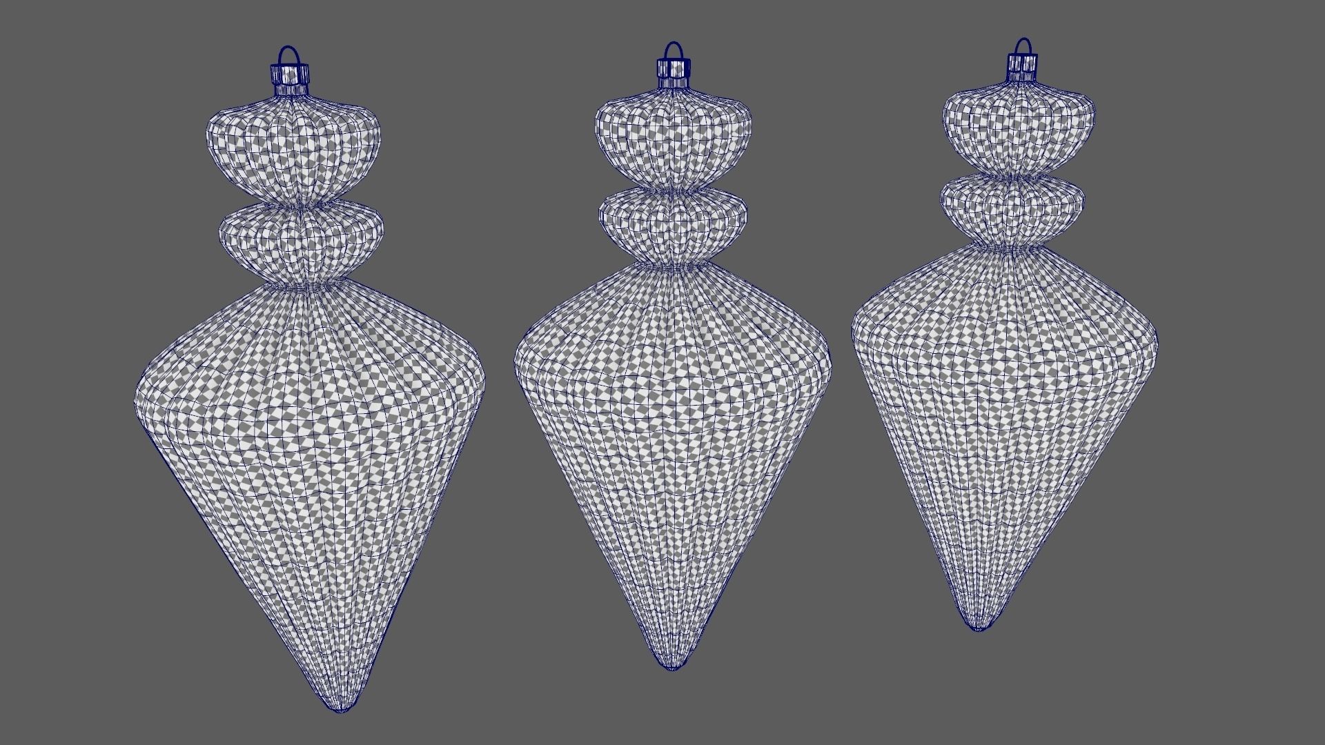 Christmas Tree Ornament Set10 - Red Yellow 3D model_10