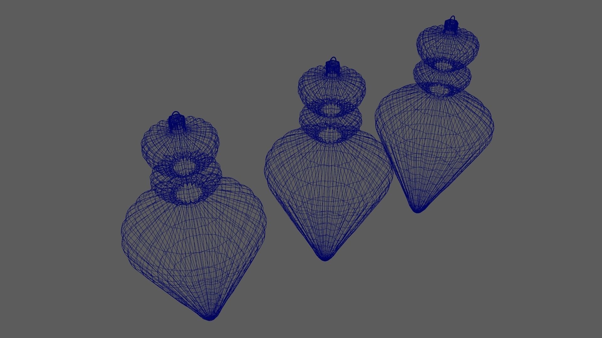 Christmas Tree Ornament Set10 - Red Yellow 3D model_11