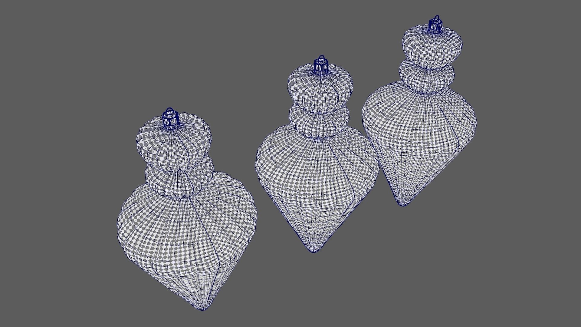 Christmas Tree Ornament Set10 - Red Yellow 3D model_12